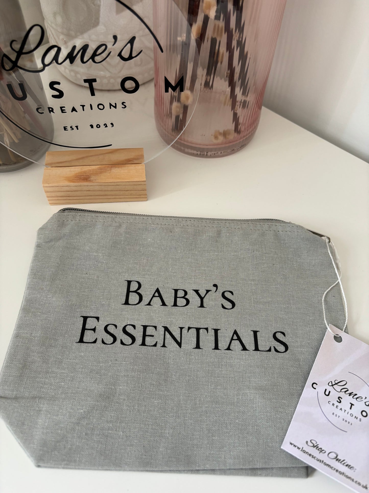 Baby's Essentials Cotton Zip Pouch