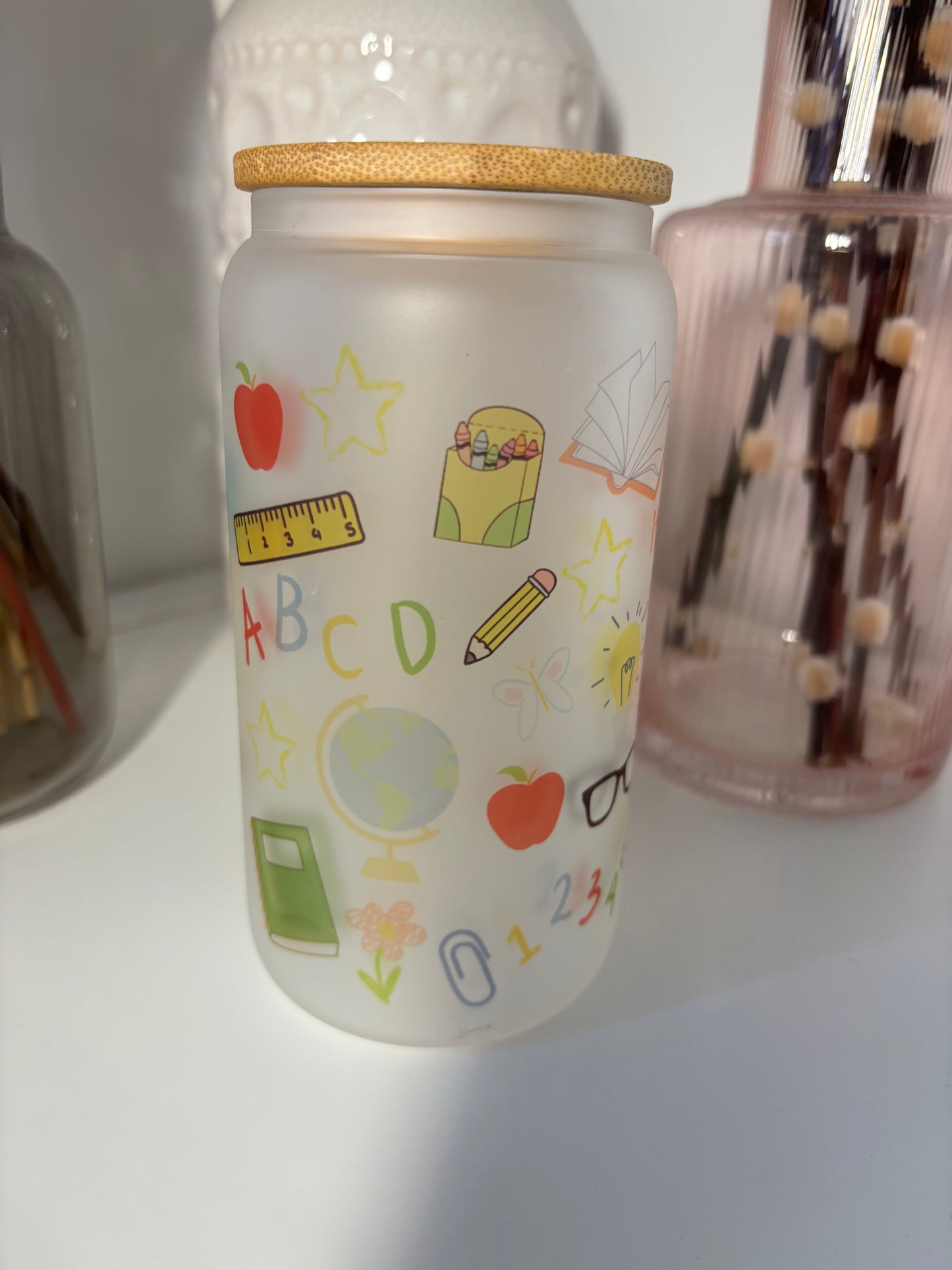 Big Heart Glass Can Cup