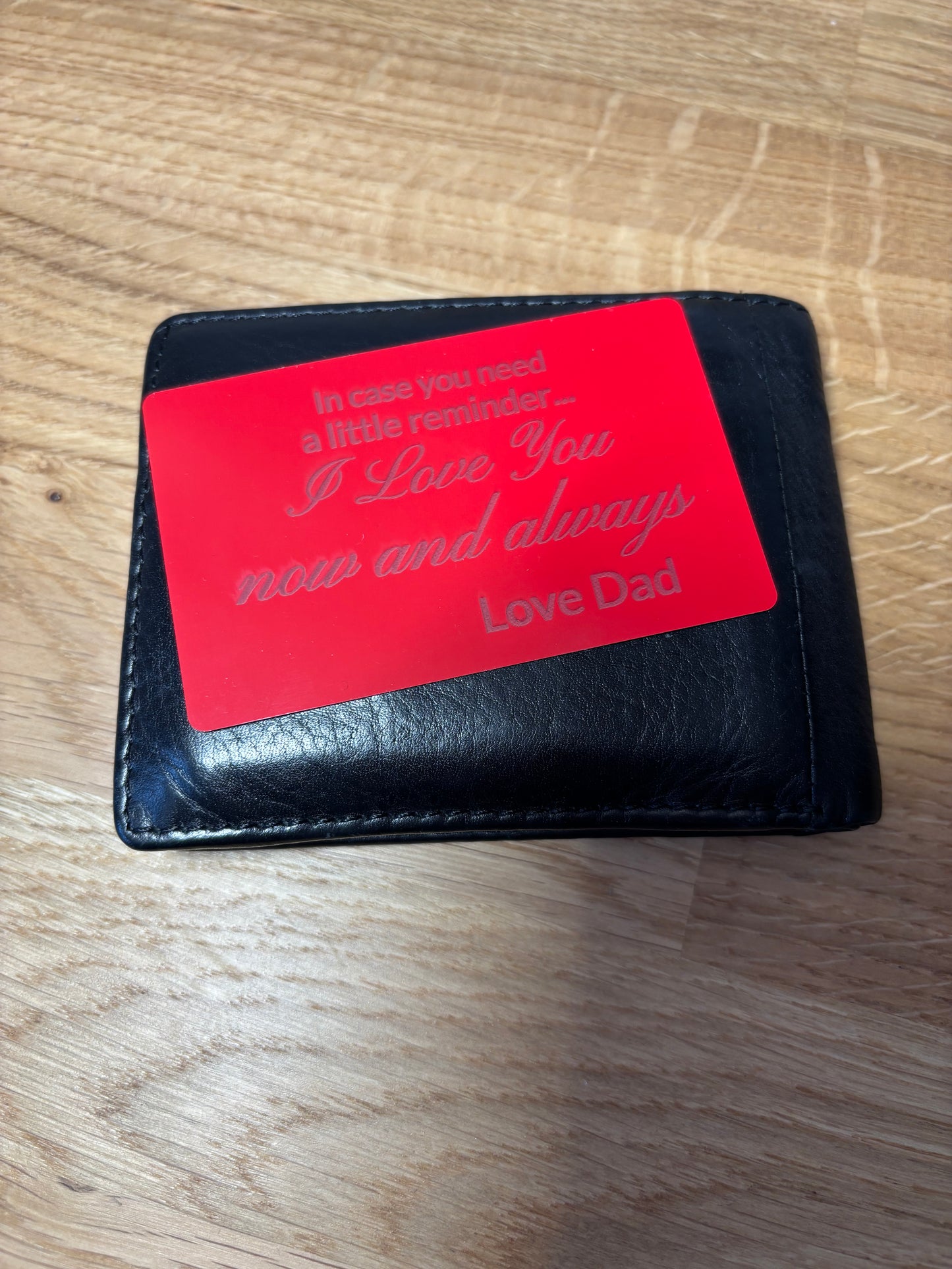 Engraved wallet Insert