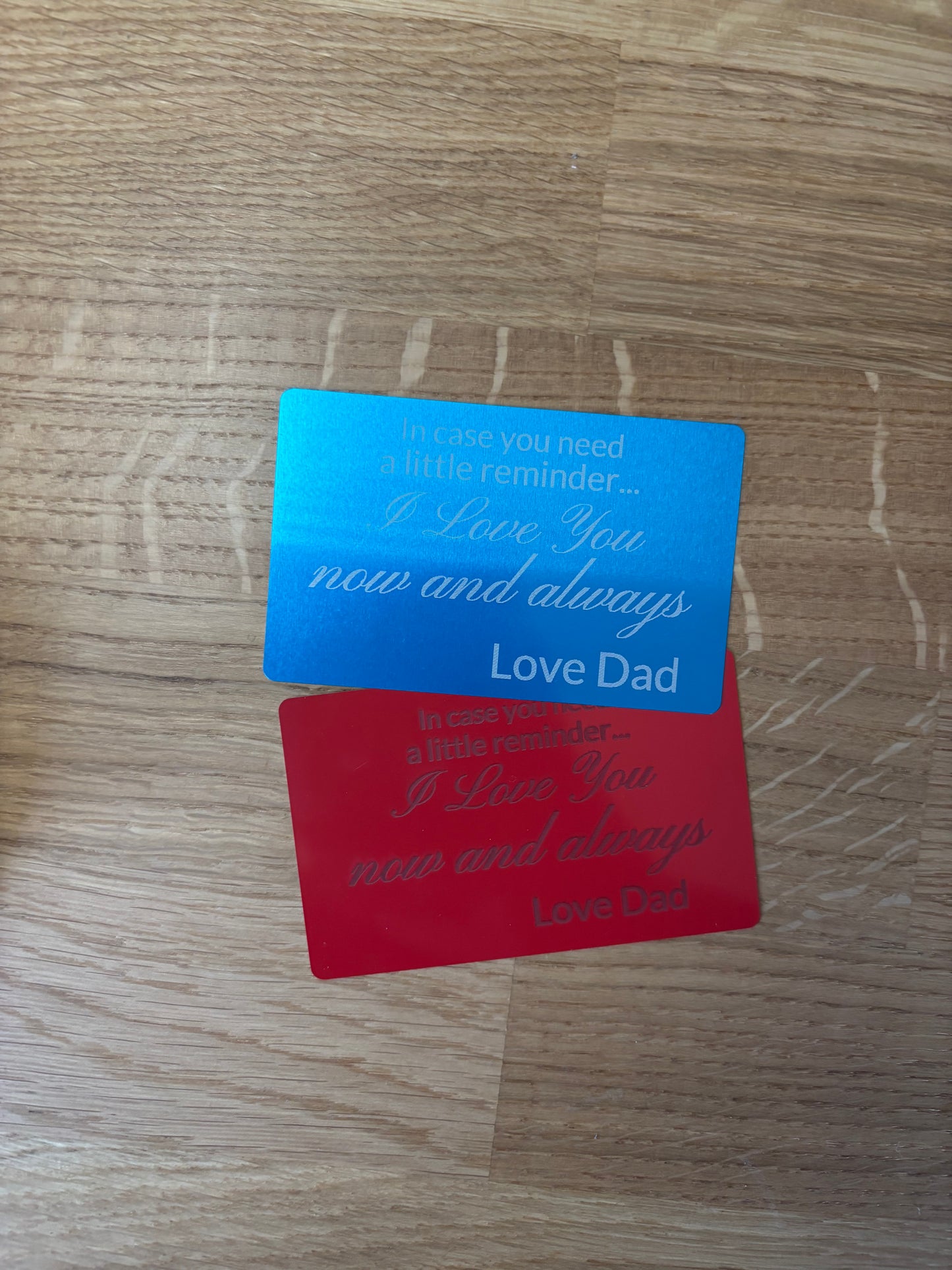 Engraved wallet Insert