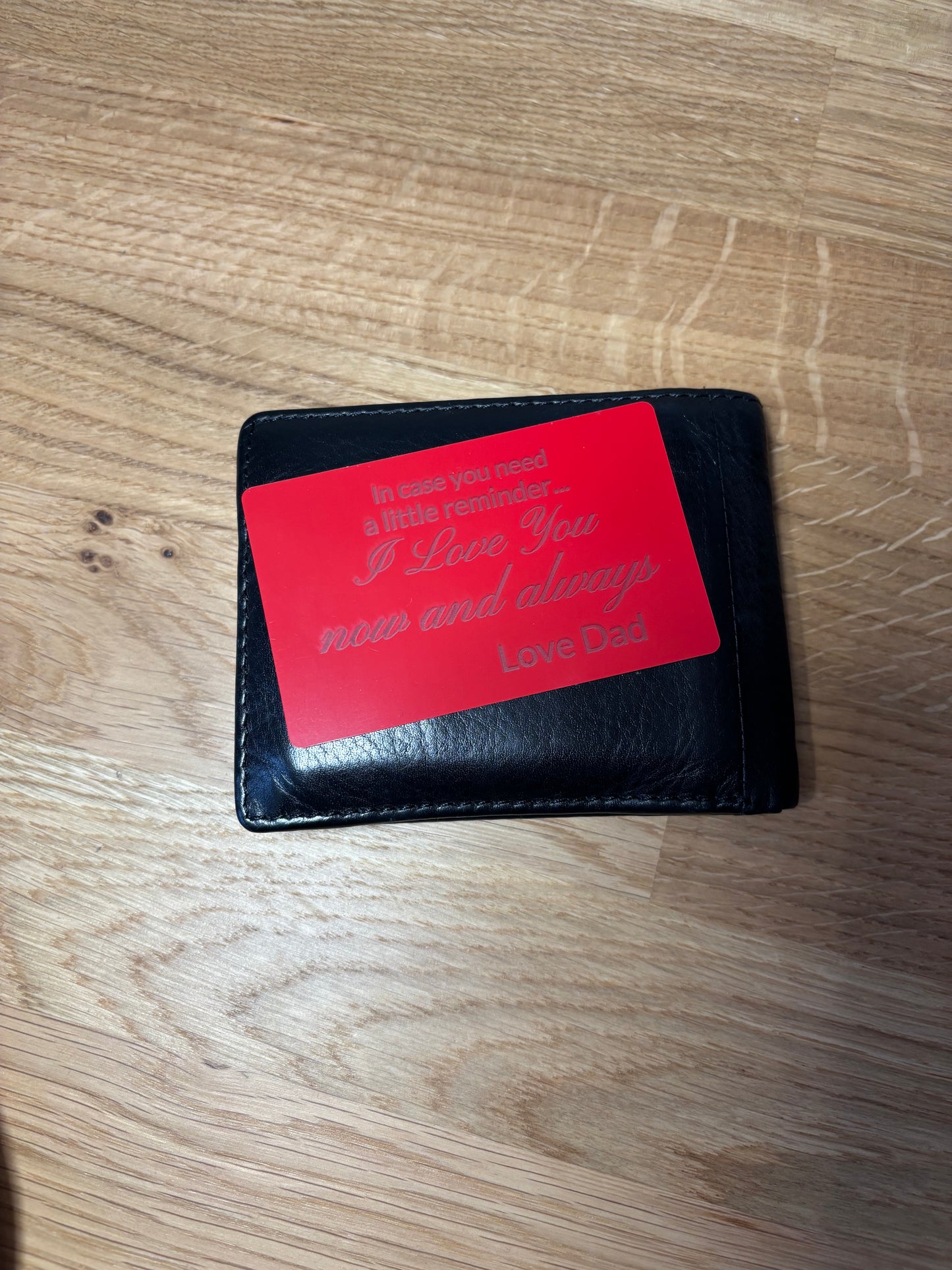 Engraved wallet Insert