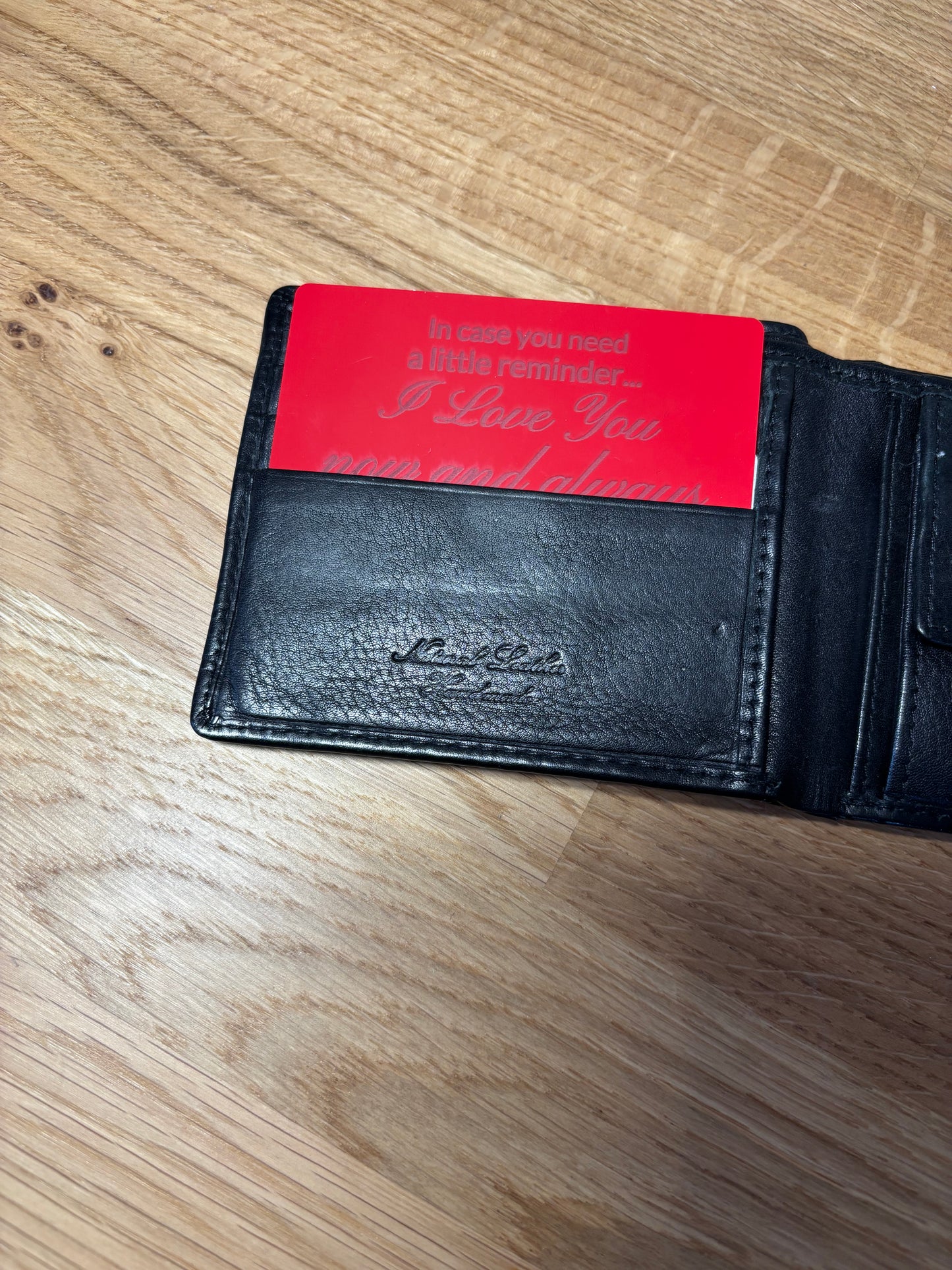 Engraved wallet Insert