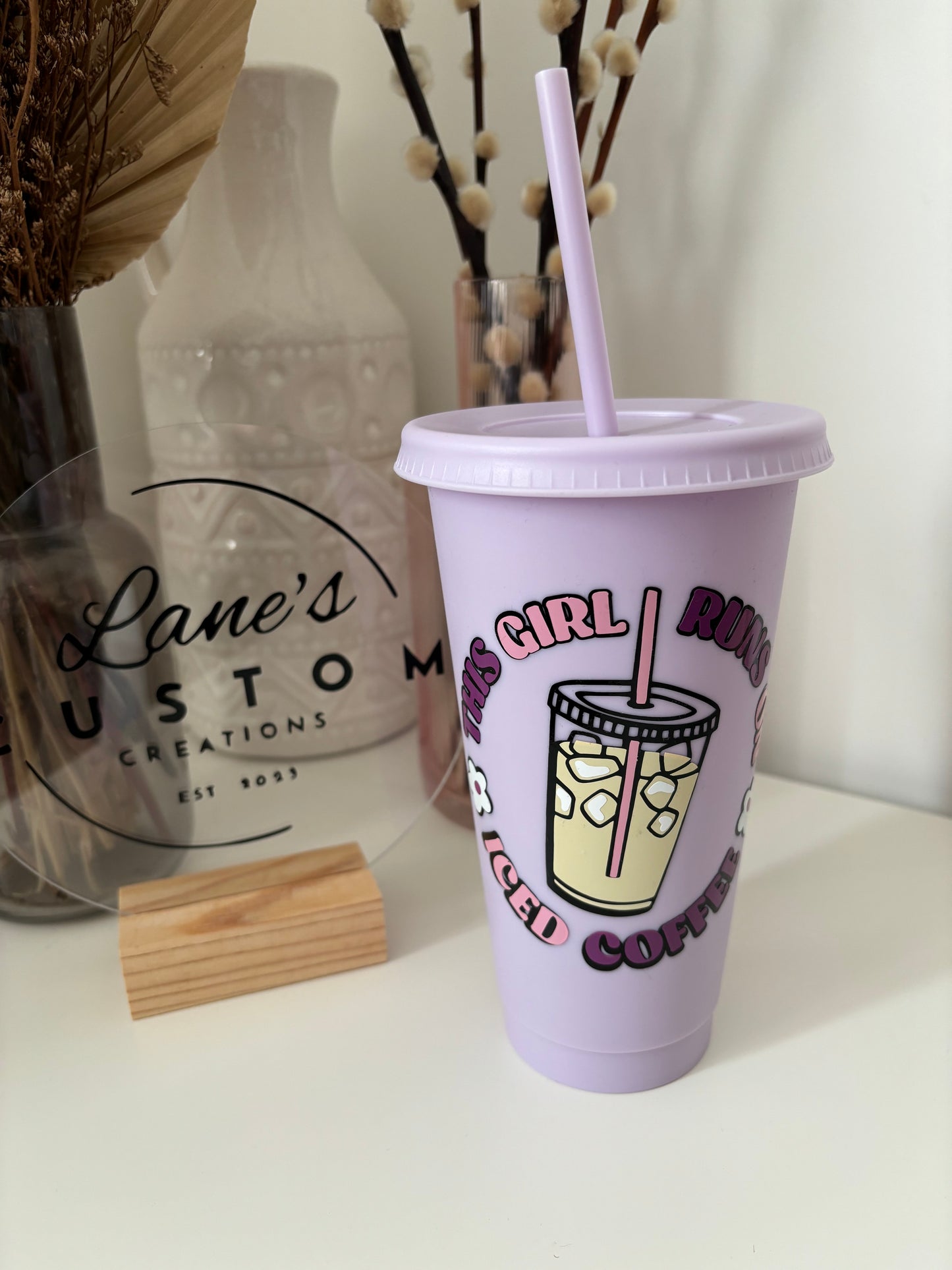 This Girl Runs on Iced Coffee Cold Cup