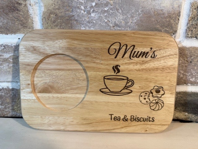 Personalised Tea & Biscuit Board – Gift for Mum