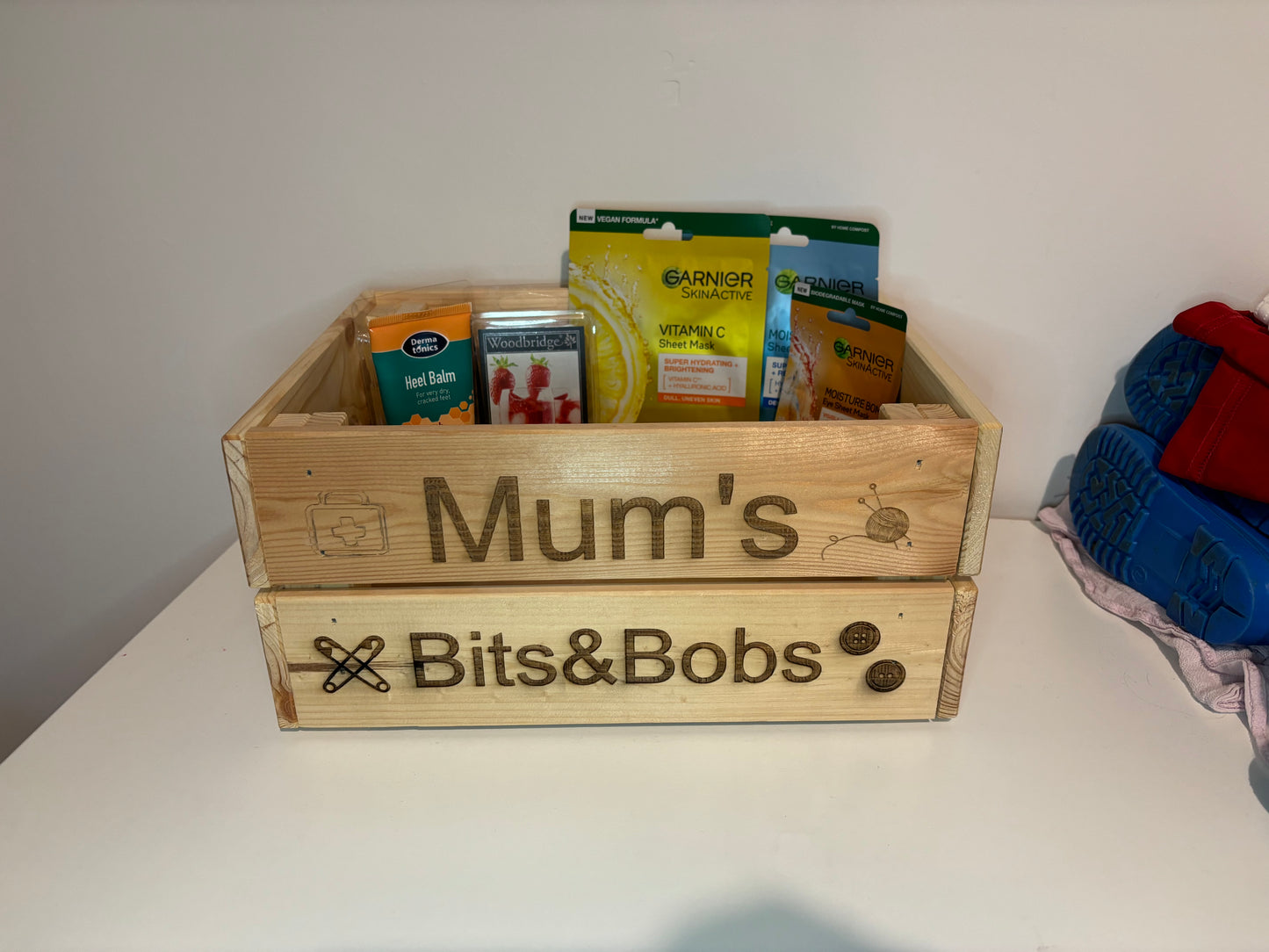 Mum’s Bits & Bobs Wooden Crate