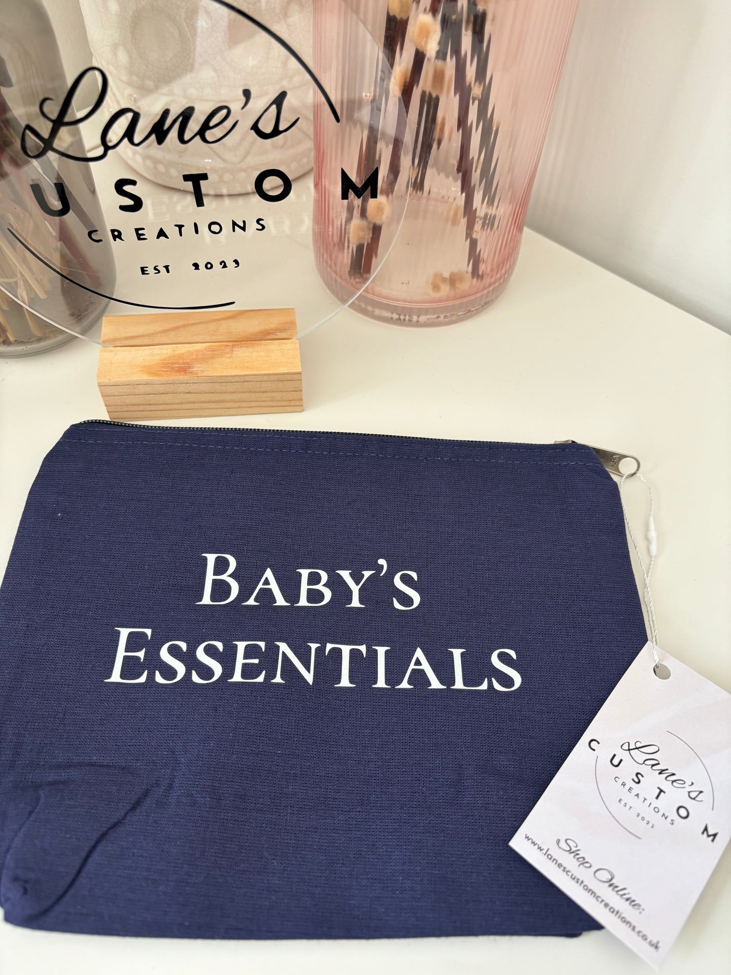 Baby's Essentials Cotton Zip Pouch