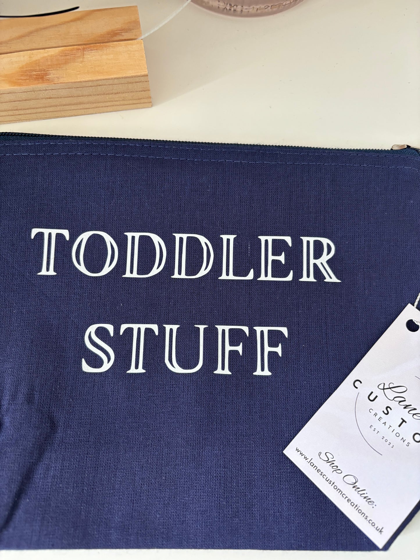 Toddler Stuff Cotton Zip Pouch