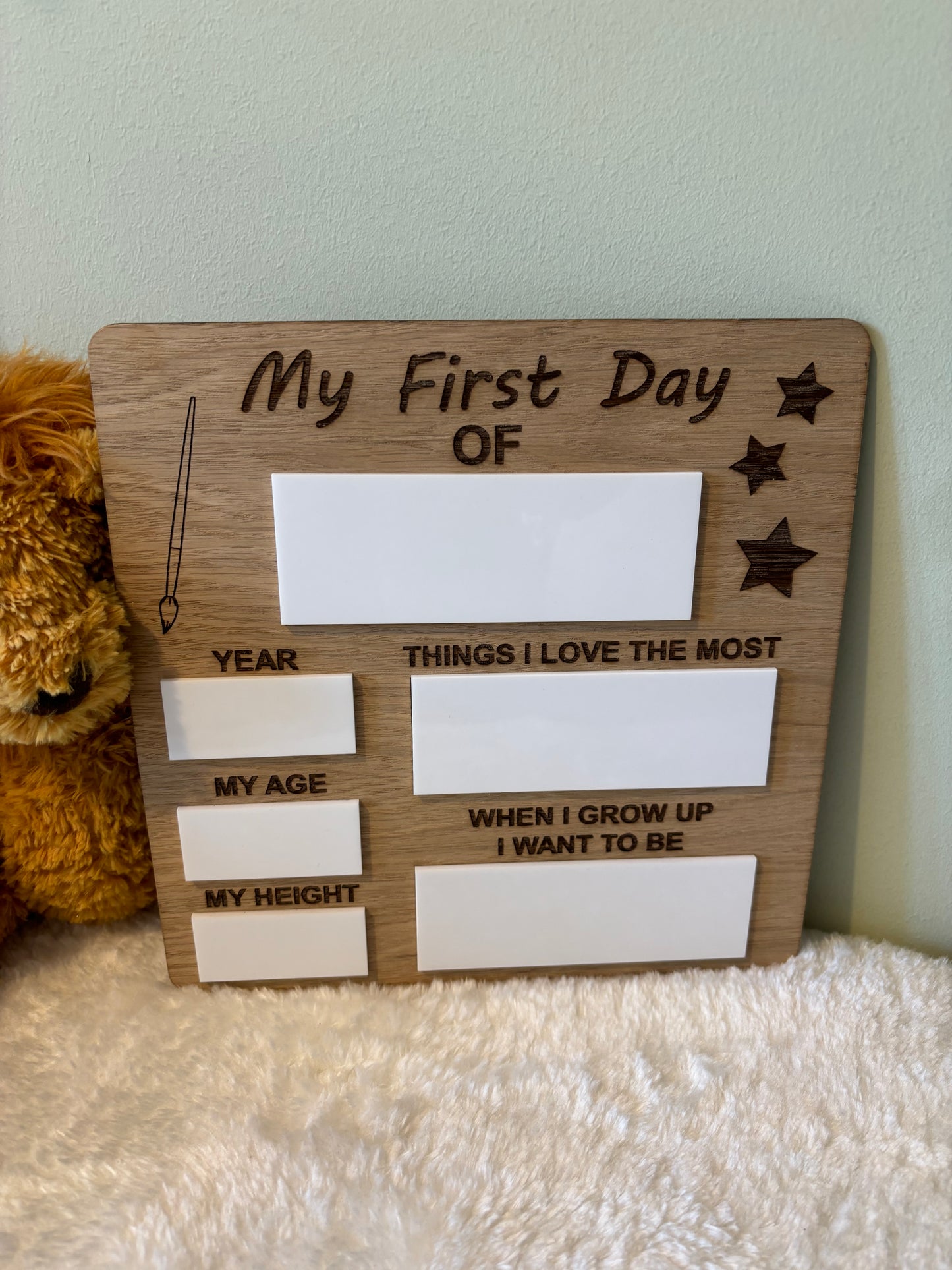 ‘My First Day Of’ Memory Board