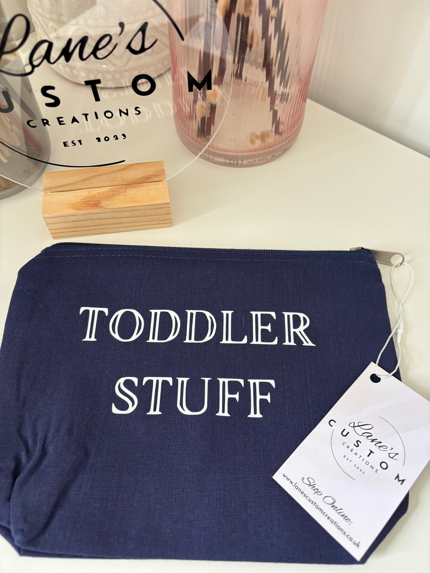 Toddler Stuff Cotton Zip Pouch
