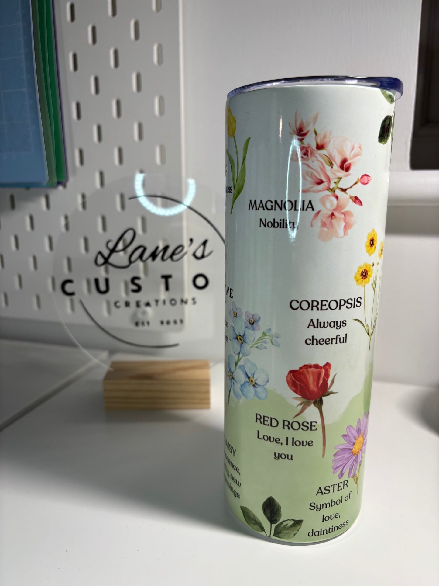 Meaning of Flowers Stainless Steel Tumbler