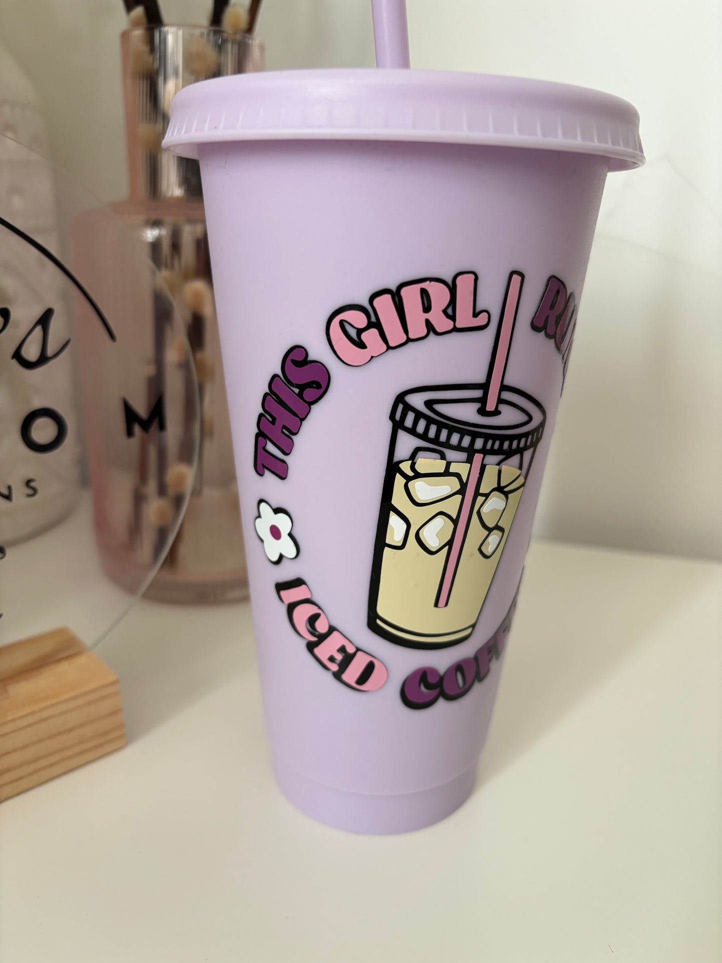 This Girl Runs on Iced Coffee Cold Cup