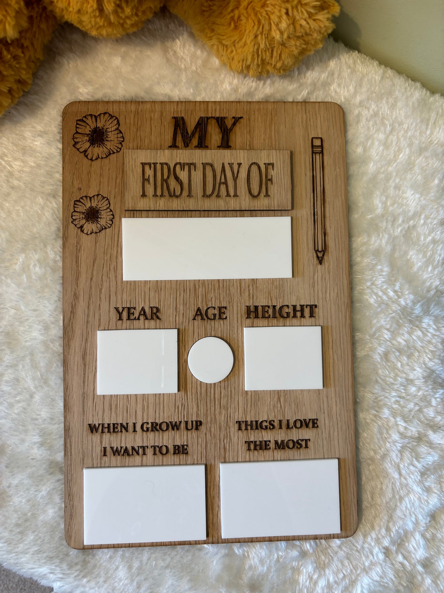 ‘My First Day/ Last Day of’ Memory Board