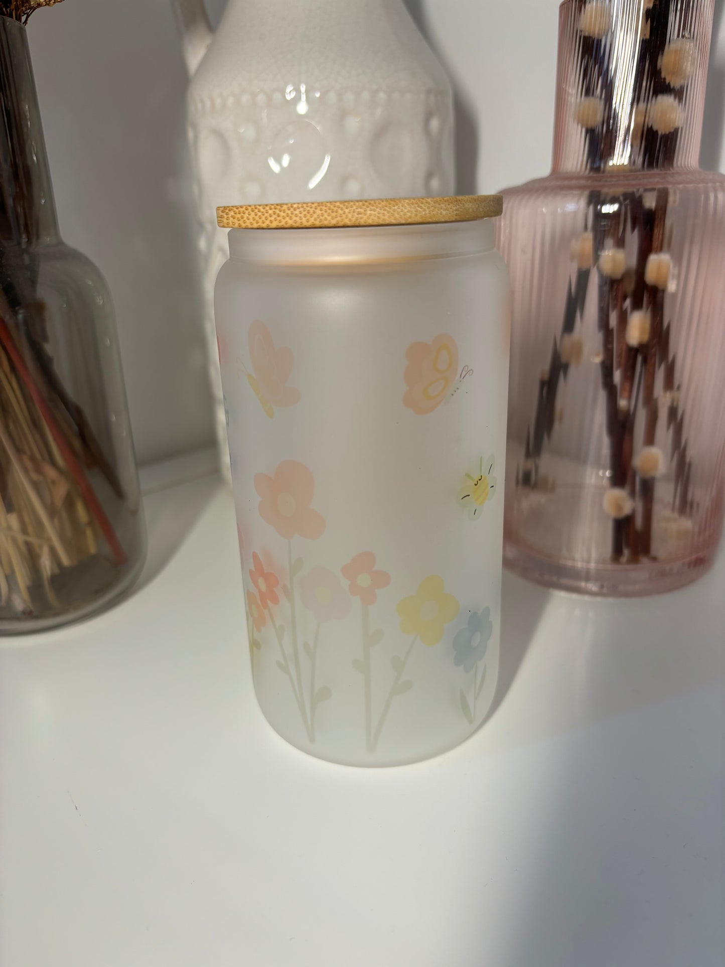 Thank you for helping me grow Glass Can Cup