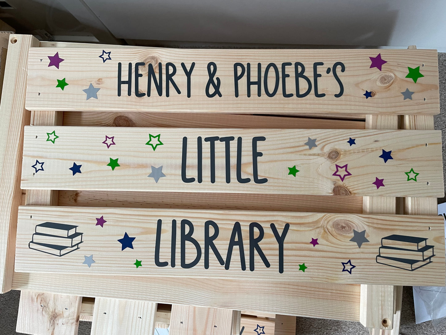 Large Personalised Little Library Crate