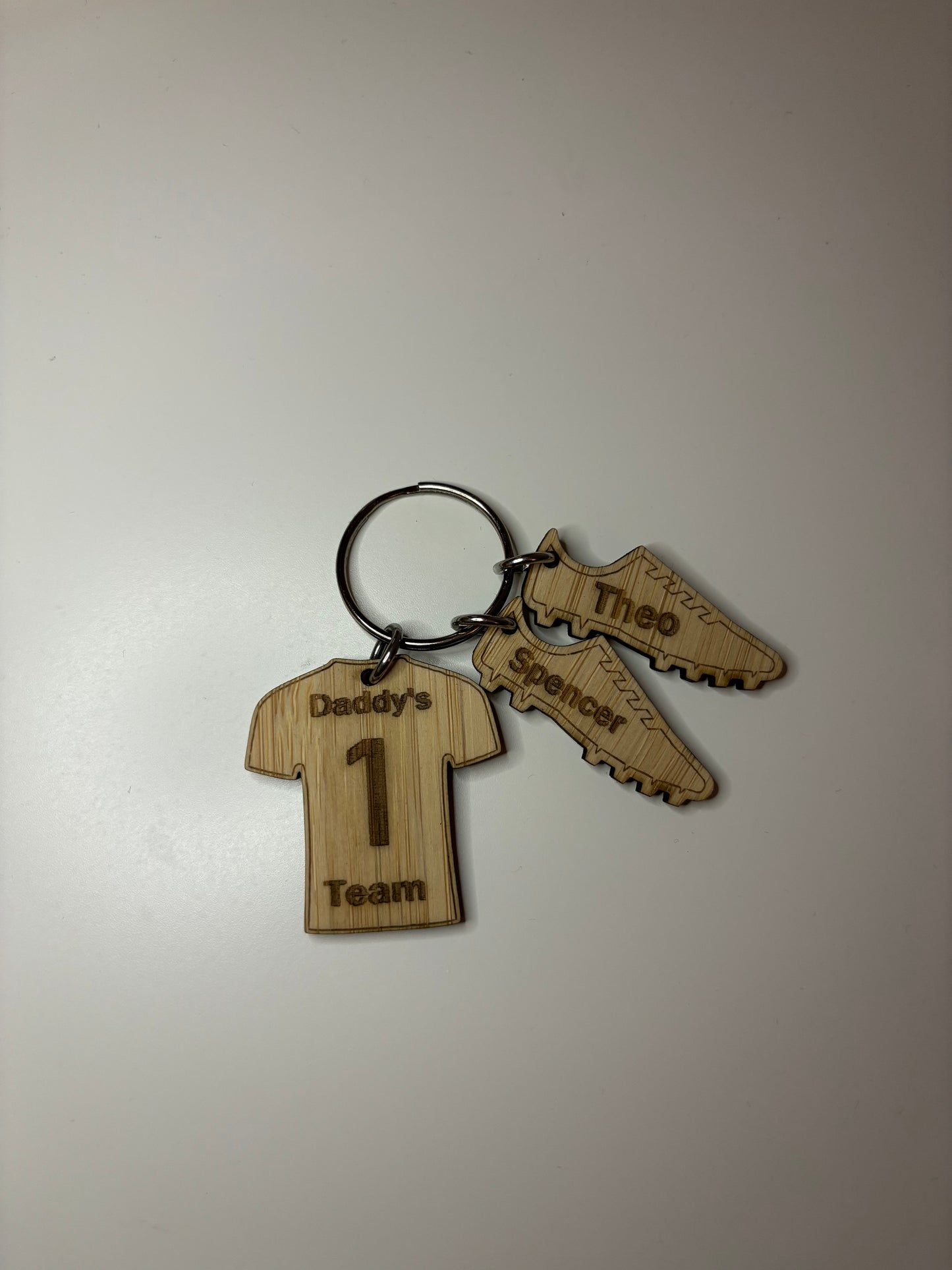 Football Team Wooden Keyring