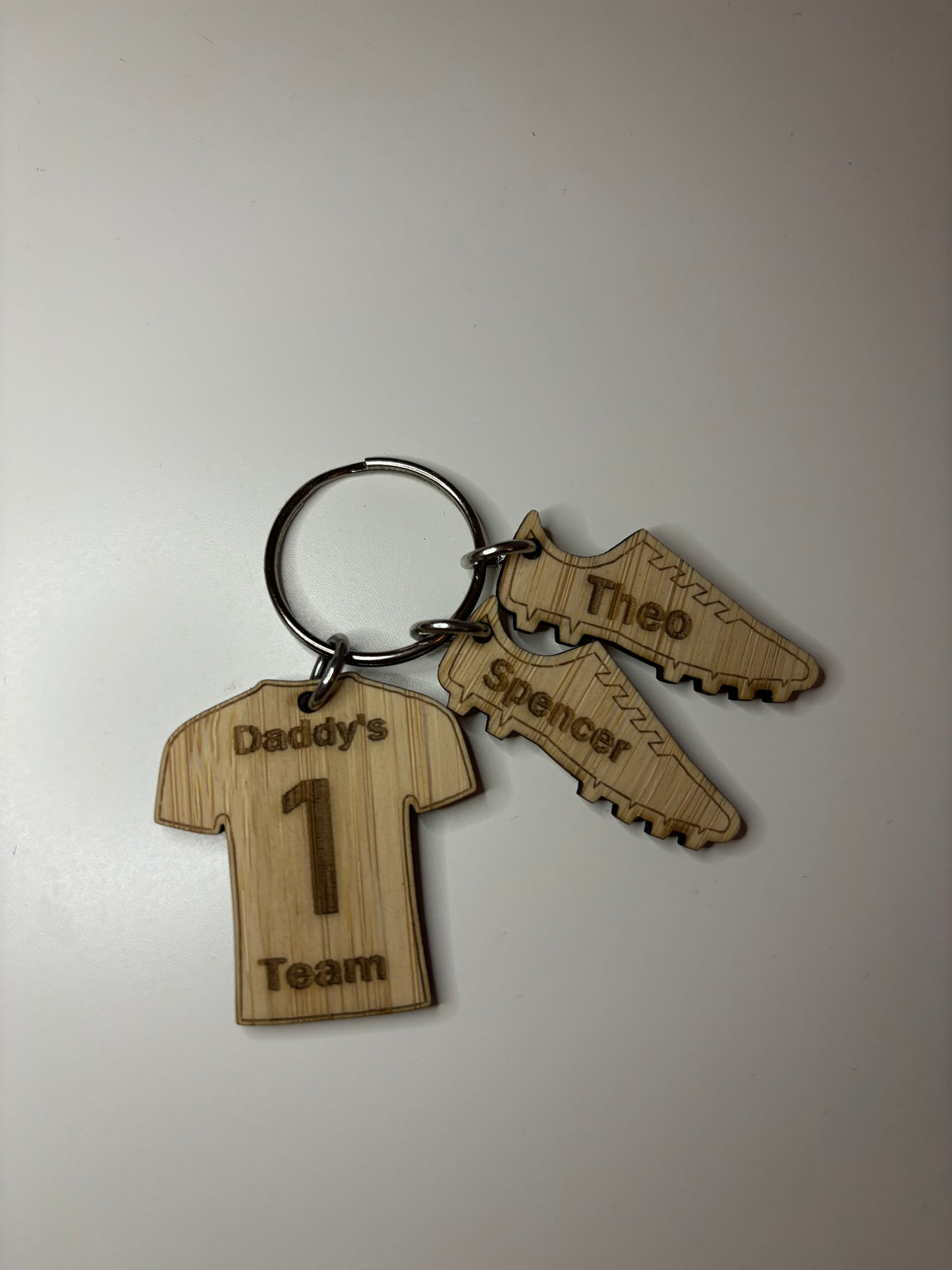 Football Team Wooden Keyring
