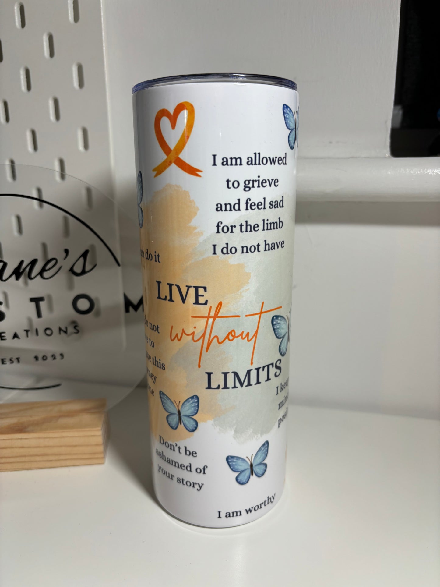 Live Without Limits Affirmations Tumbler
