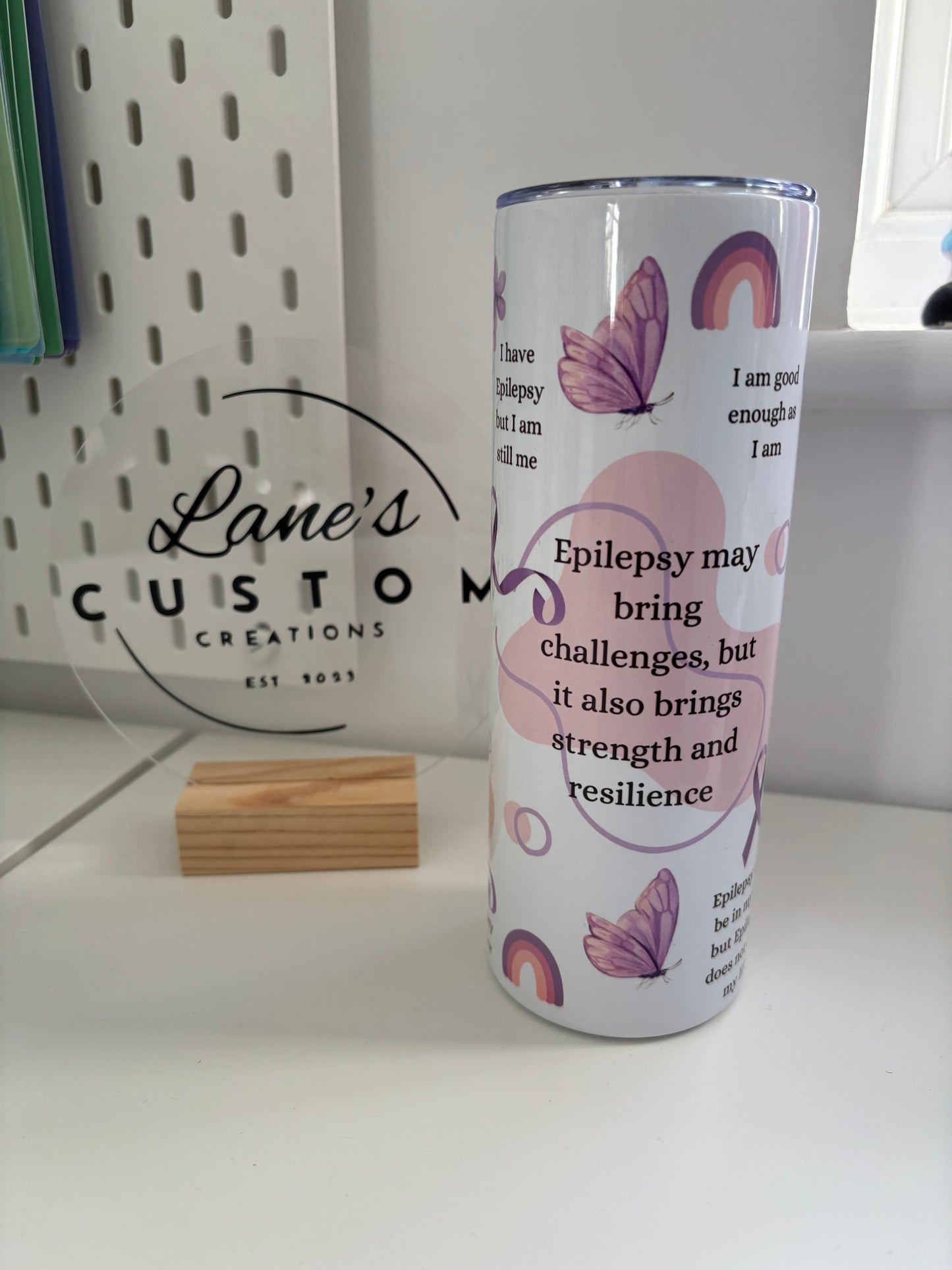 Epilepsy Affirmations Stainless Steel Tumbler