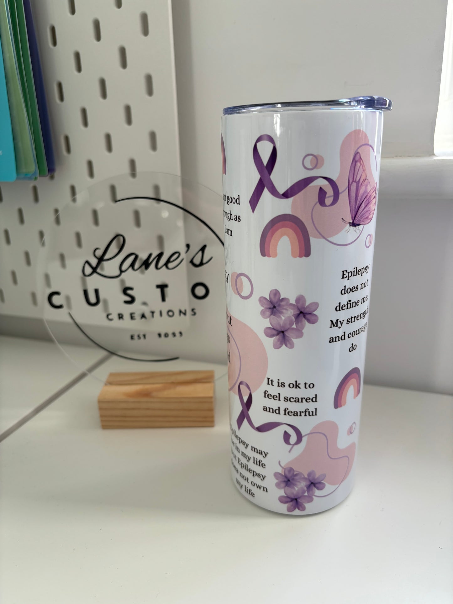 Epilepsy Affirmations Stainless Steel Tumbler