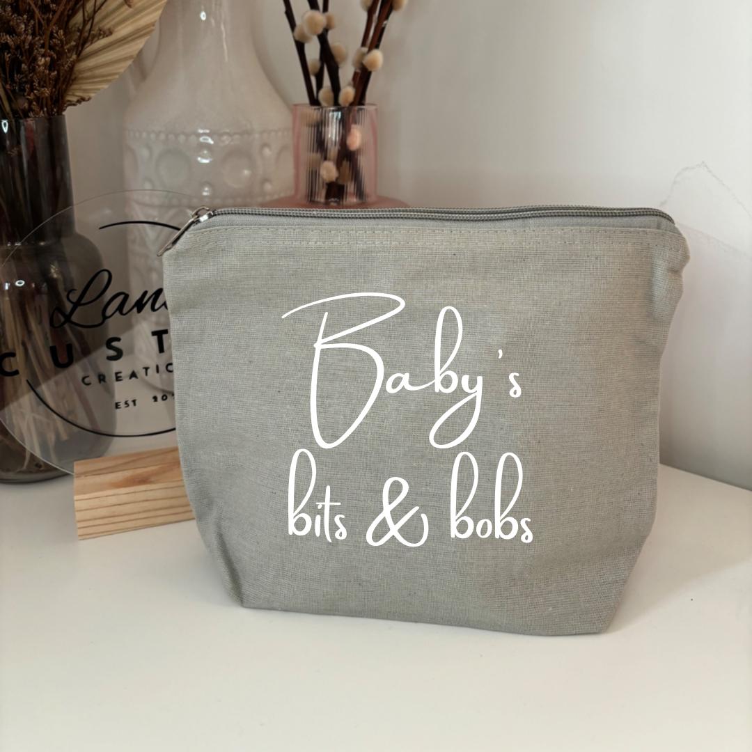 Baby's bits & bobs Cotton Zip Pouch