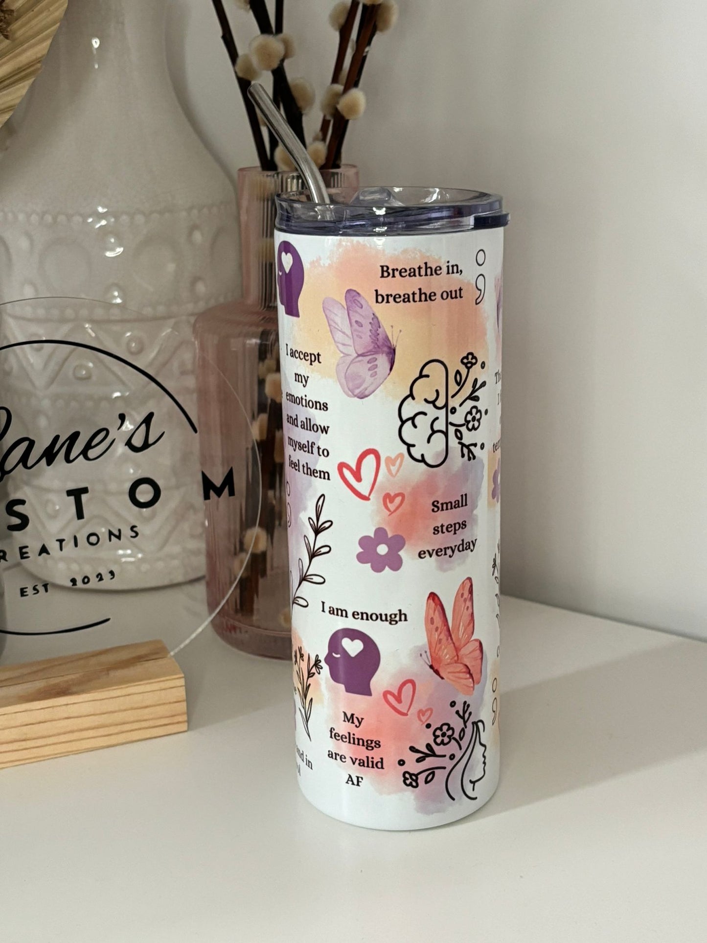 Anxiety Affirmations Stainless Steel Tumbler