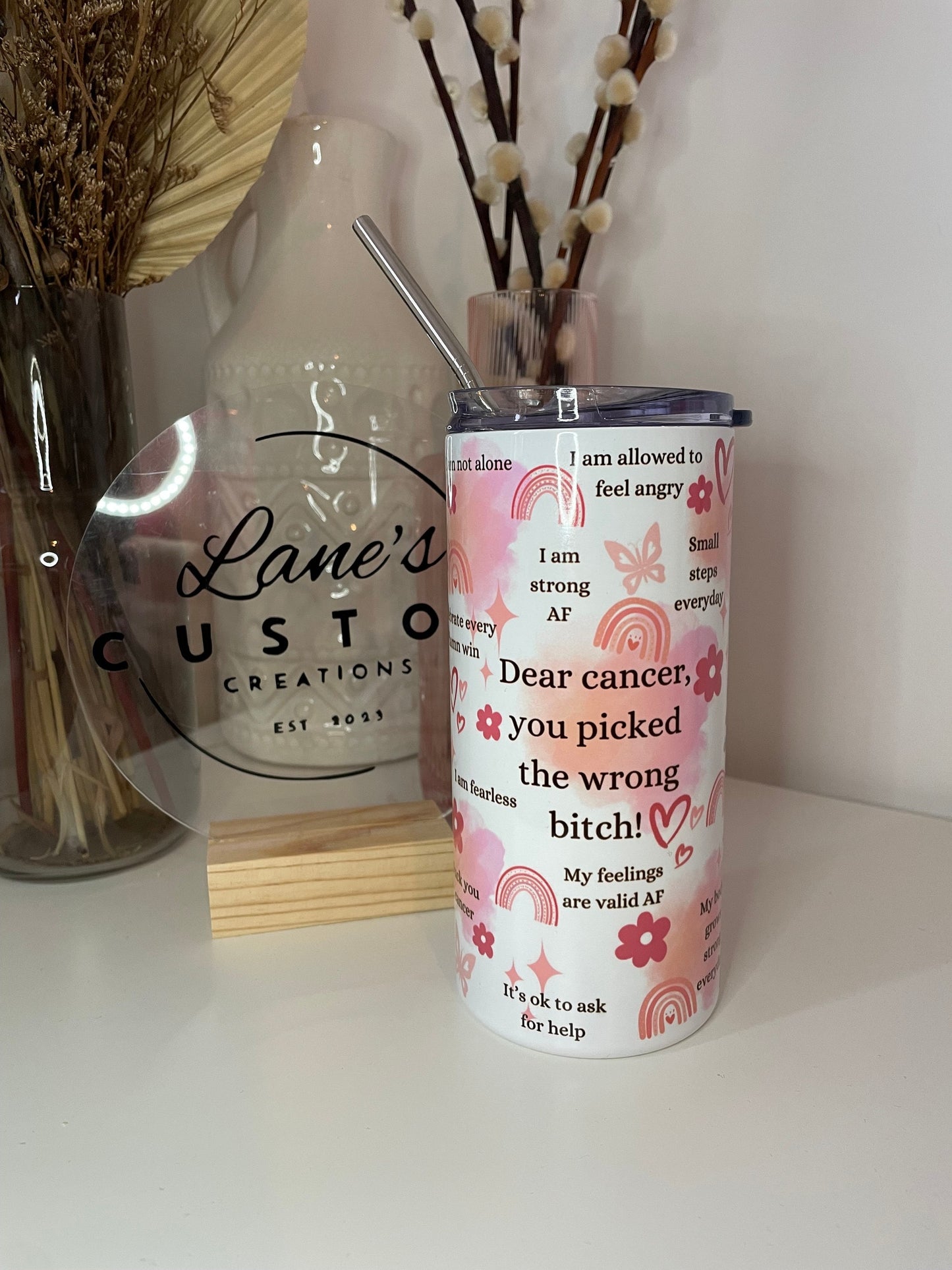 Cancer Affirmations Stainless Steel Tumbler