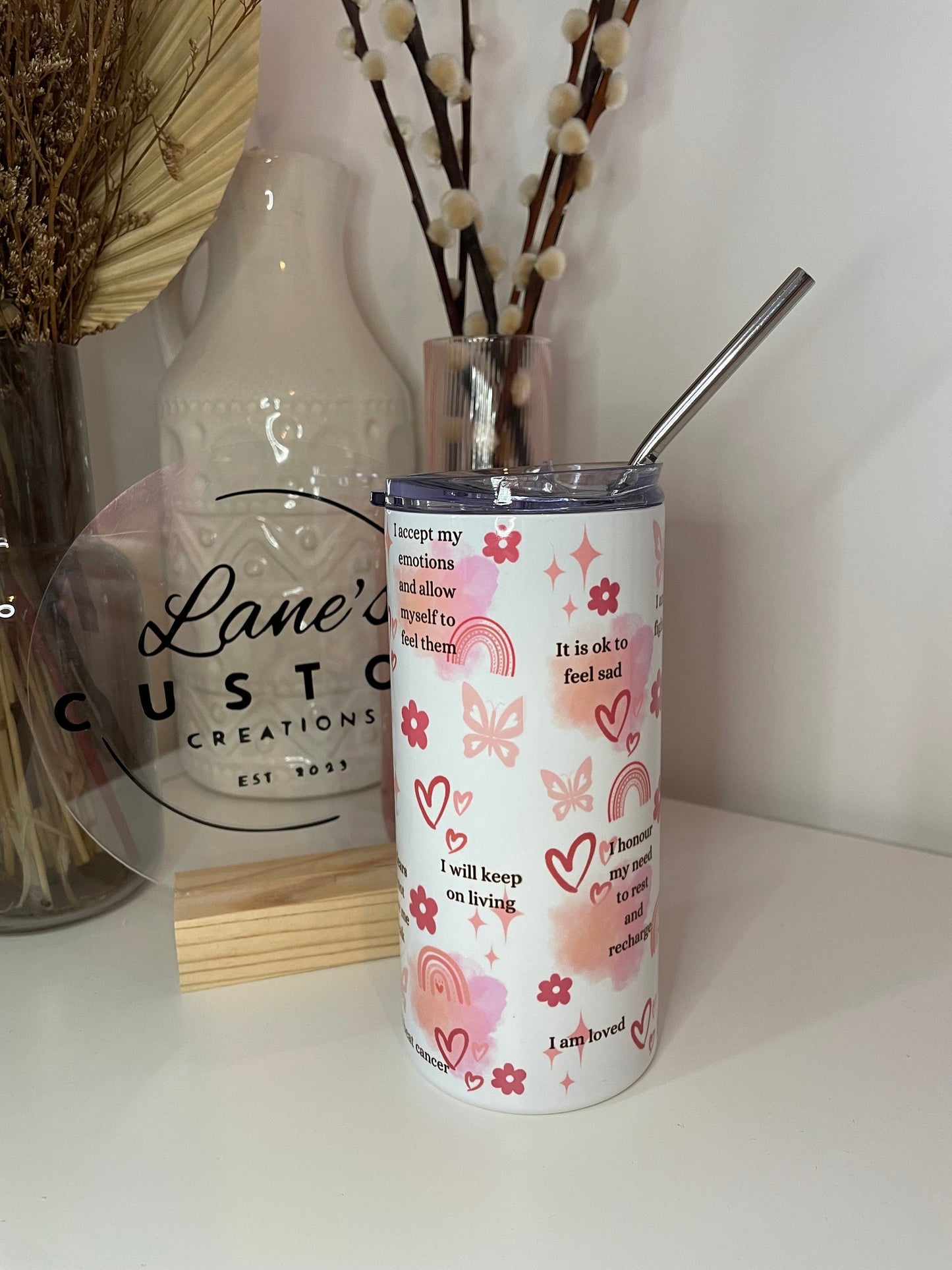 Cancer Affirmations Stainless Steel Tumbler