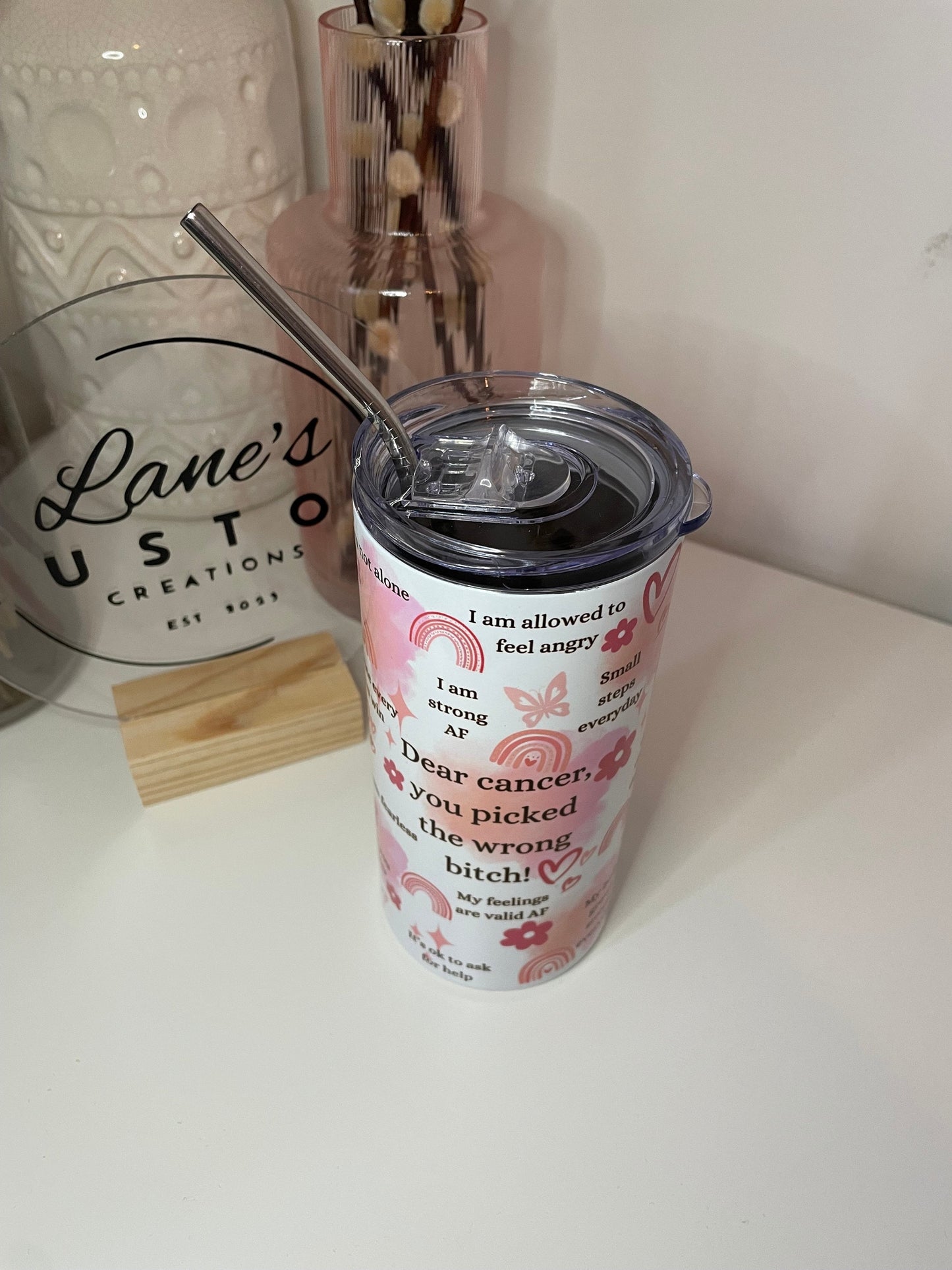 Cancer Affirmations Stainless Steel Tumbler