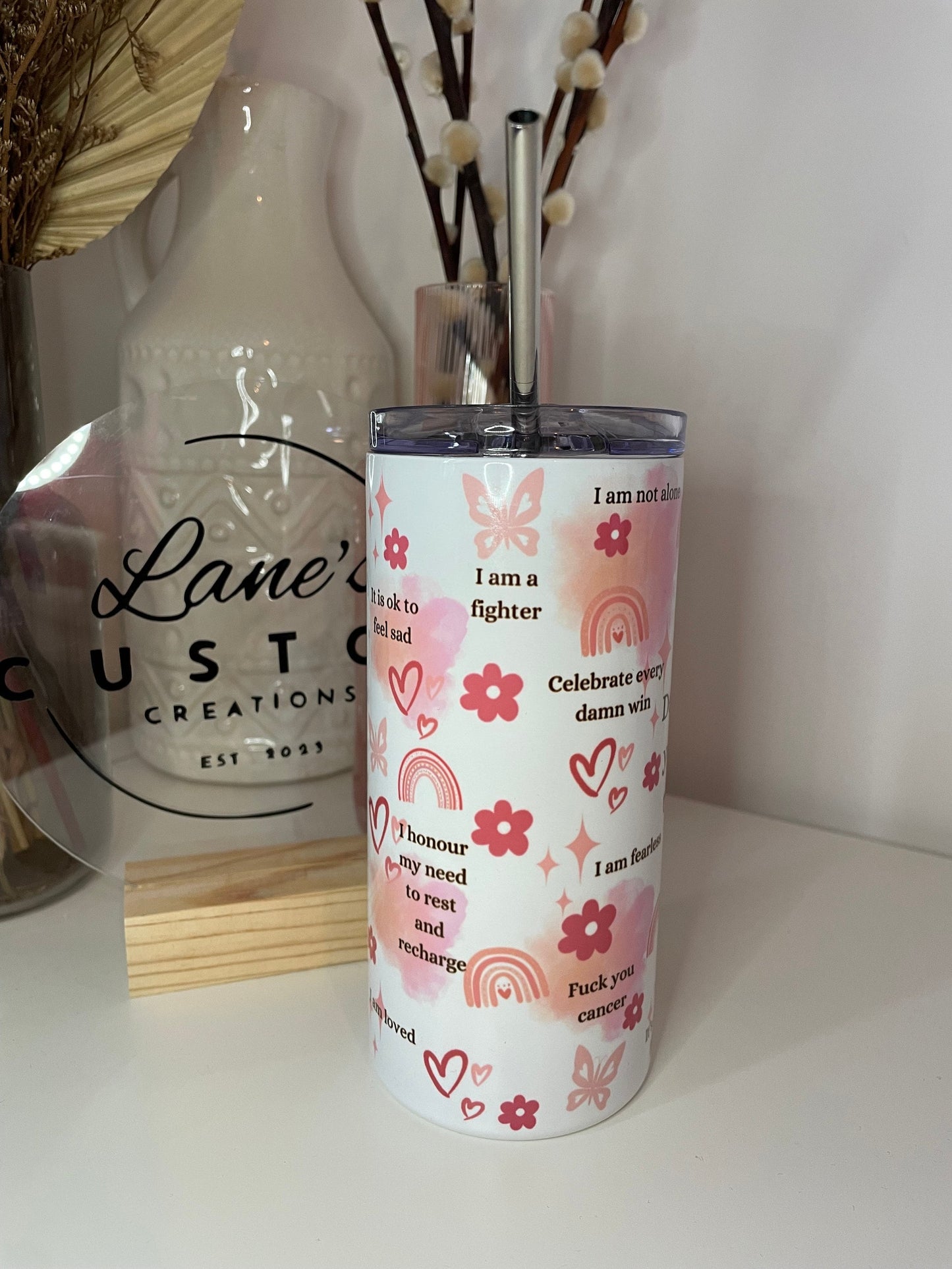 Cancer Affirmations Stainless Steel Tumbler