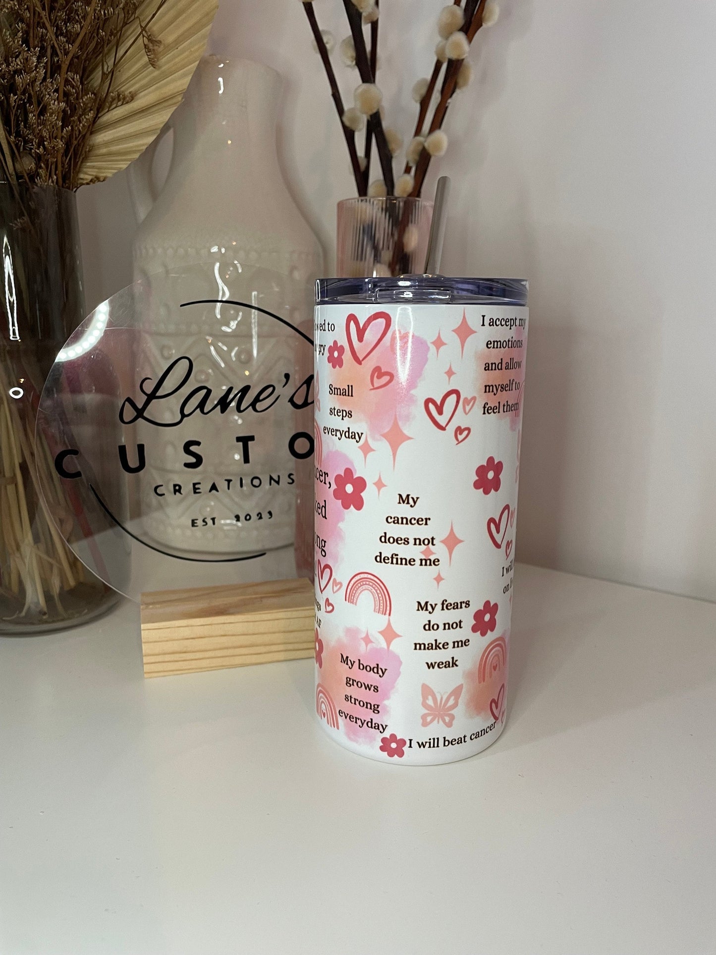 Cancer Affirmations Stainless Steel Tumbler