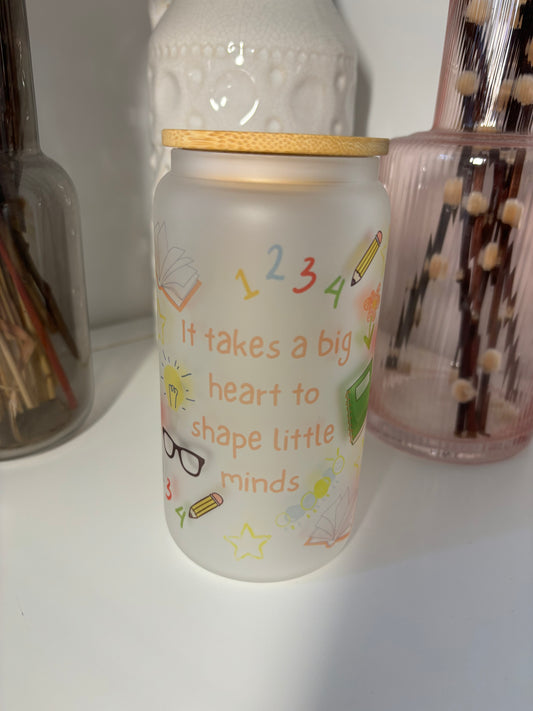 Big Heart Glass Can Cup