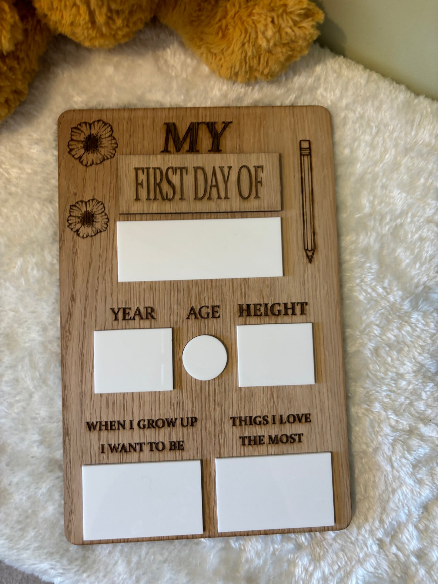 ‘My First Day/ Last Day of’ Memory Board