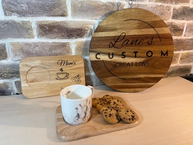 Personalised Tea & Biscuit Board – Gift for Mum