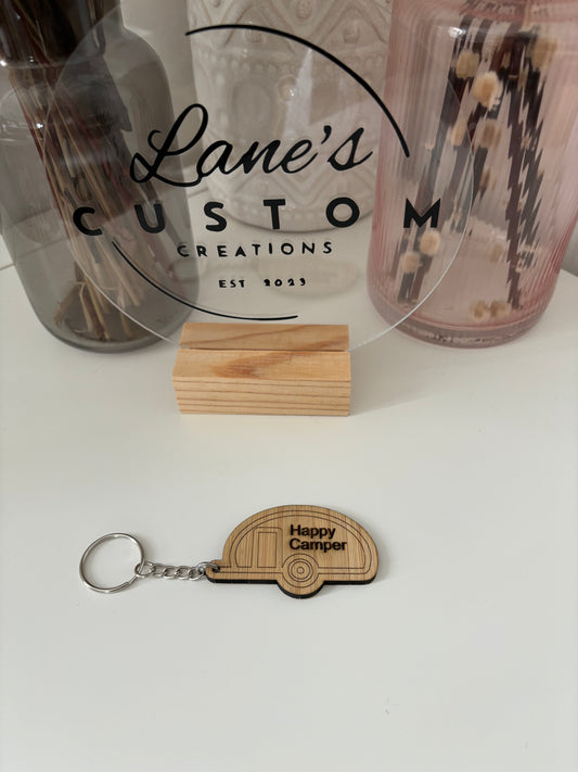 Happy Camper Keyring