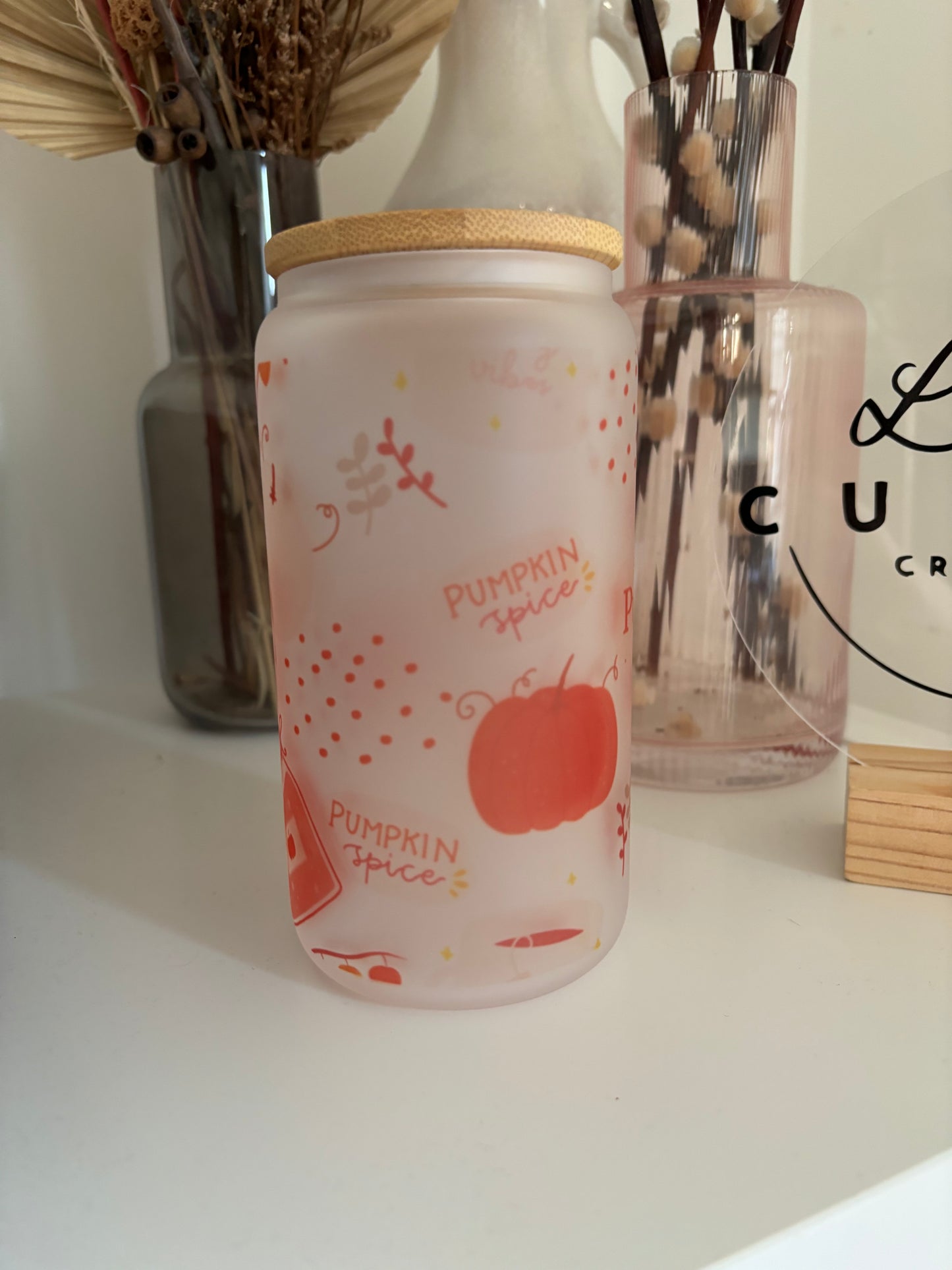 Pumpkin Spice Era Glass Can