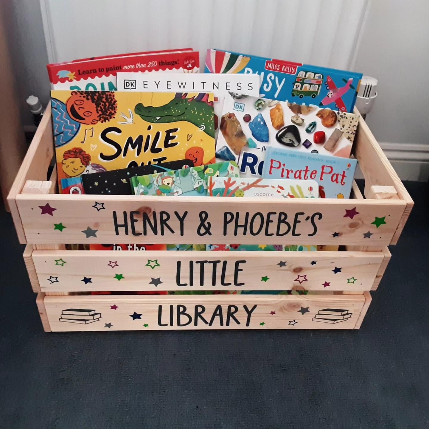 Large Personalised Little Library Crate